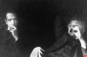 Bohr and Einstein sit together