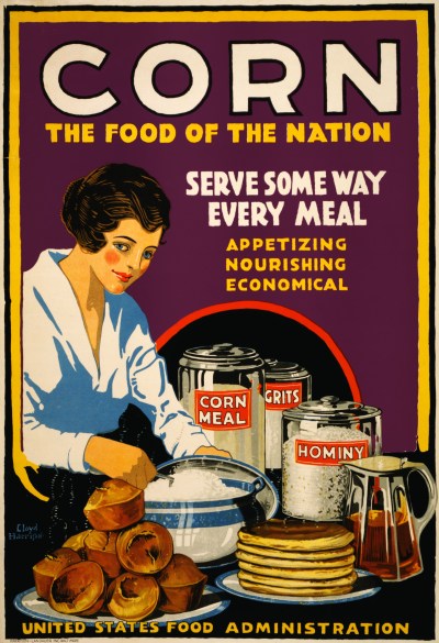 A poster about corn from 1918
