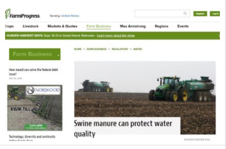 manure can protect water quality