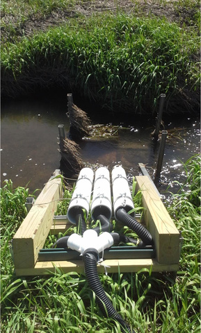 Water-quality sensors in an Iowa stream