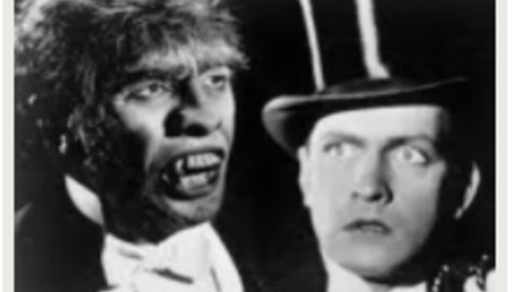 Black and white movie image from Dr. Jekyll and Mr. Hyde